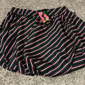 Striped Pink and Green Skirt